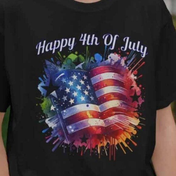 Happy 4th of July Firework T-Shirt, Independence Day Gift Tee Shirt - Picture 2 of 5